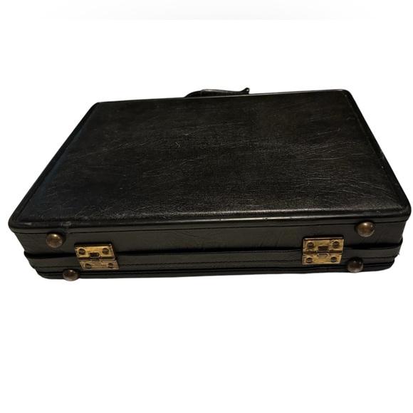 Vintage Hartmaan Belting Black Leather High End Men’s Briefcase Attaché RARE - Picture 7 of 16